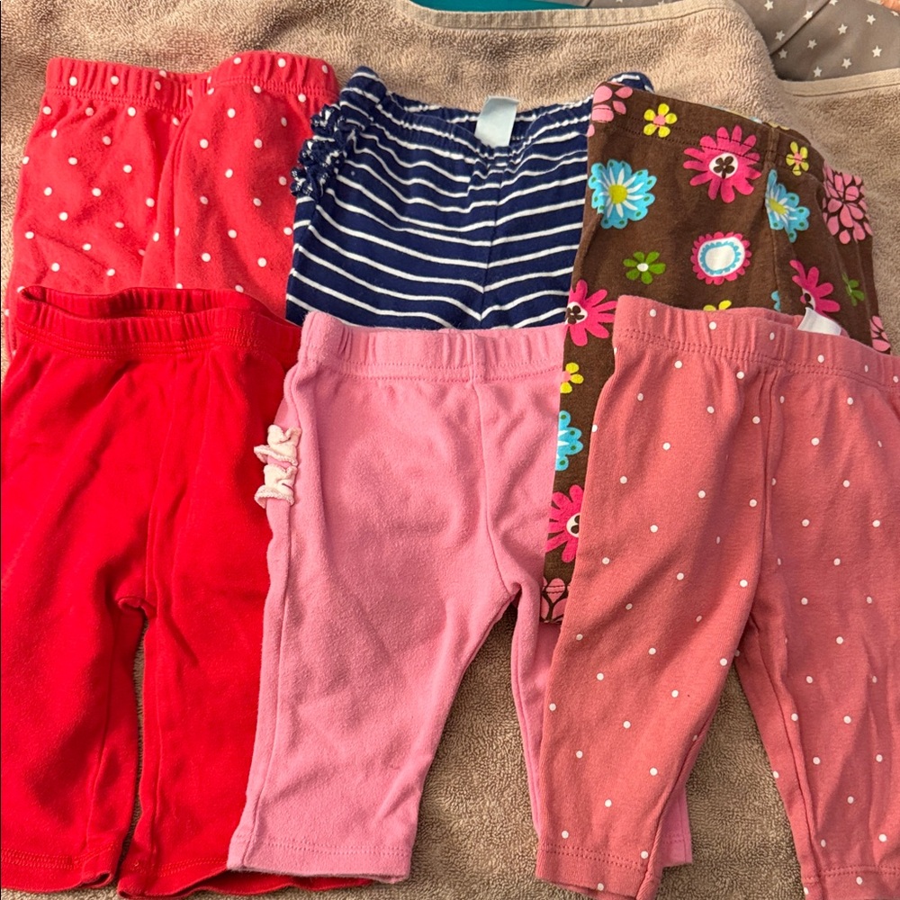 Assorted Baby  girls  Bottoms Set - Red, Pink, Blue, Brown